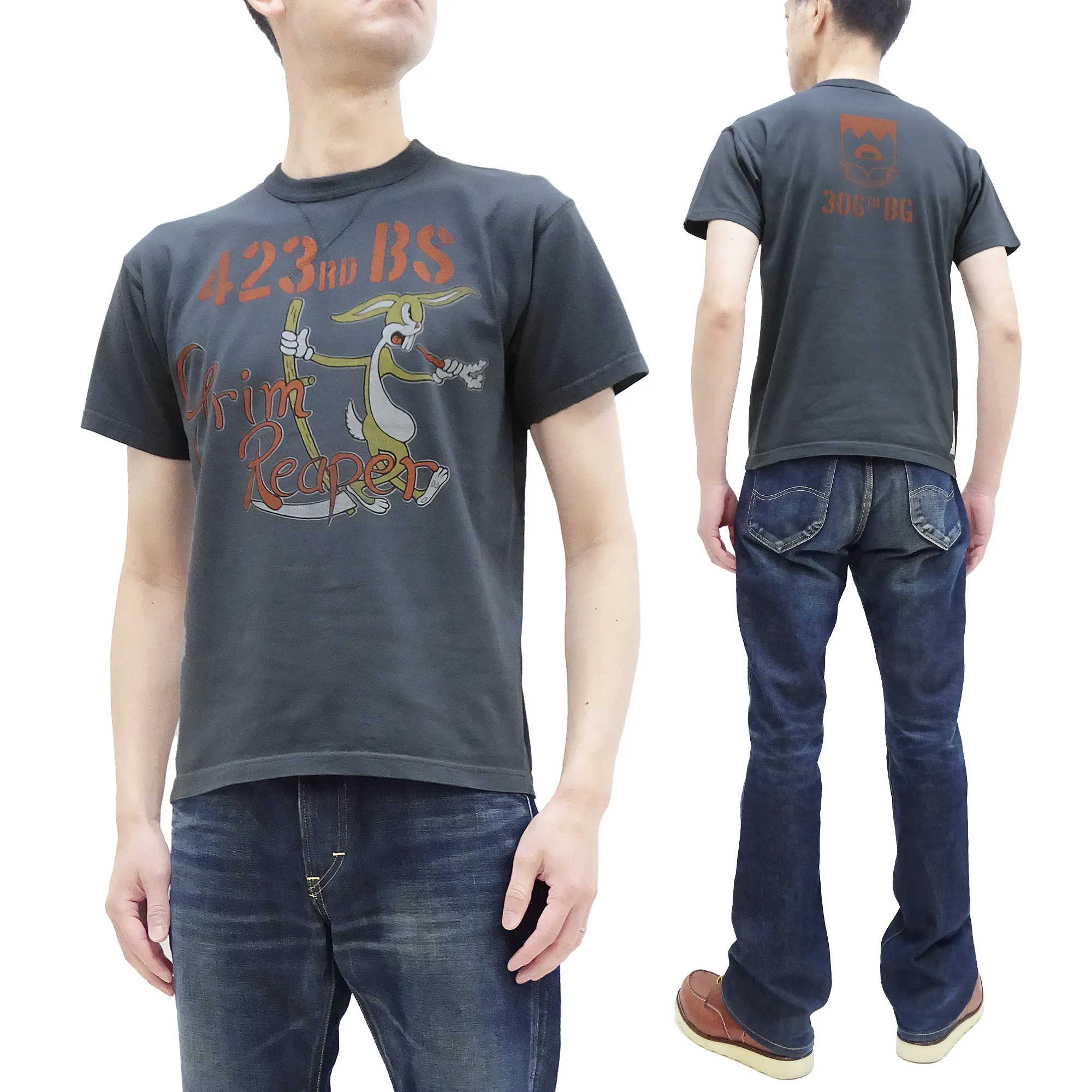 TOYS McCOY T-Shirt Men's Military Inspired Graphic Garment-Dyed Heavyweight Short Sleeve Loopwheel Tee TMC2329 030 Faded-Black