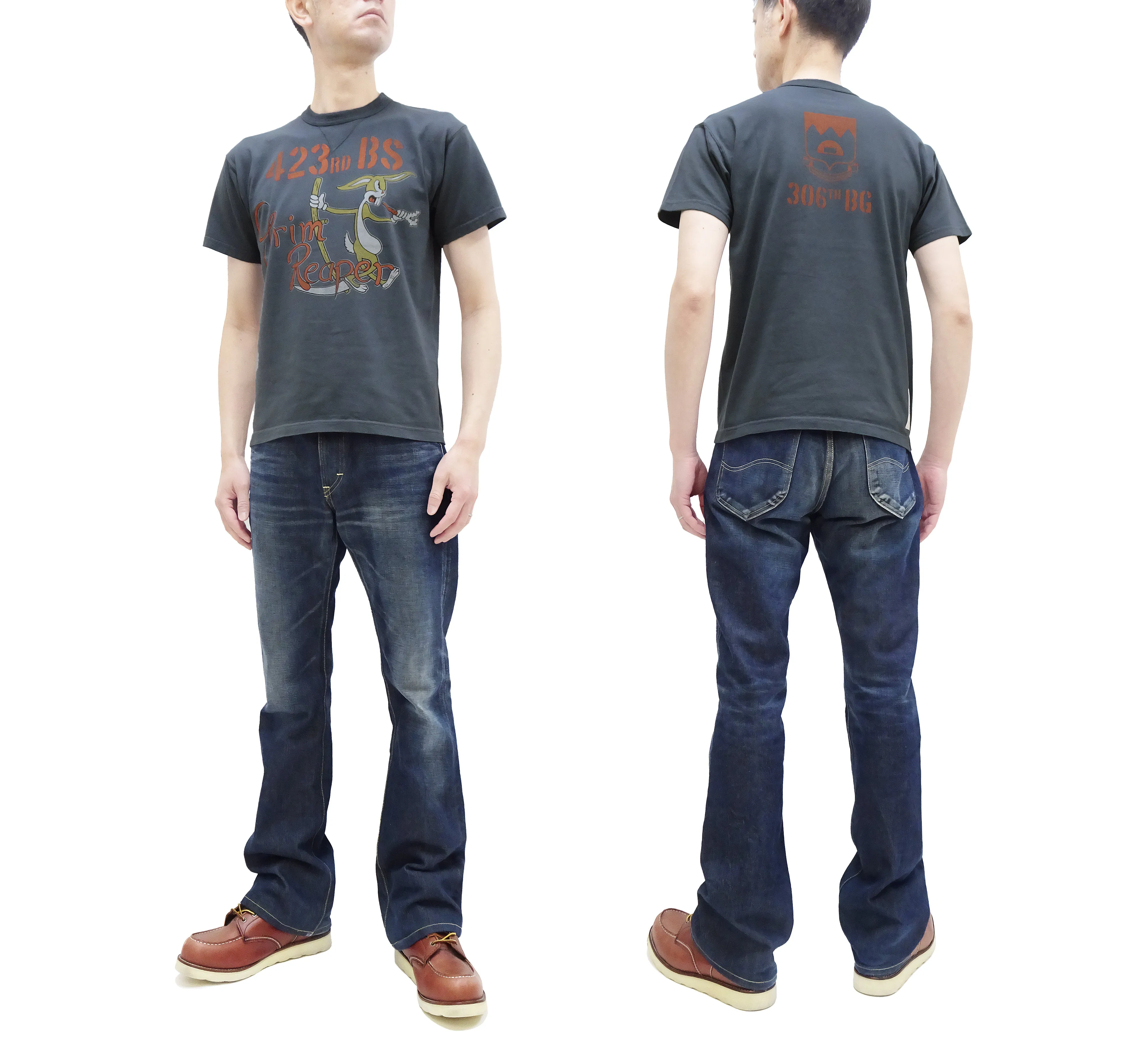 TOYS McCOY T-Shirt Men's Military Inspired Graphic Garment-Dyed Heavyweight Short Sleeve Loopwheel Tee TMC2329 030 Faded-Black