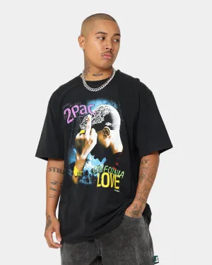 Tupac Cali Love T-Shirt Washed Black