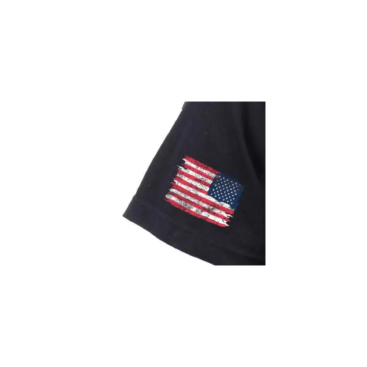 US Flag Bearded Skull T-Shirt | Black