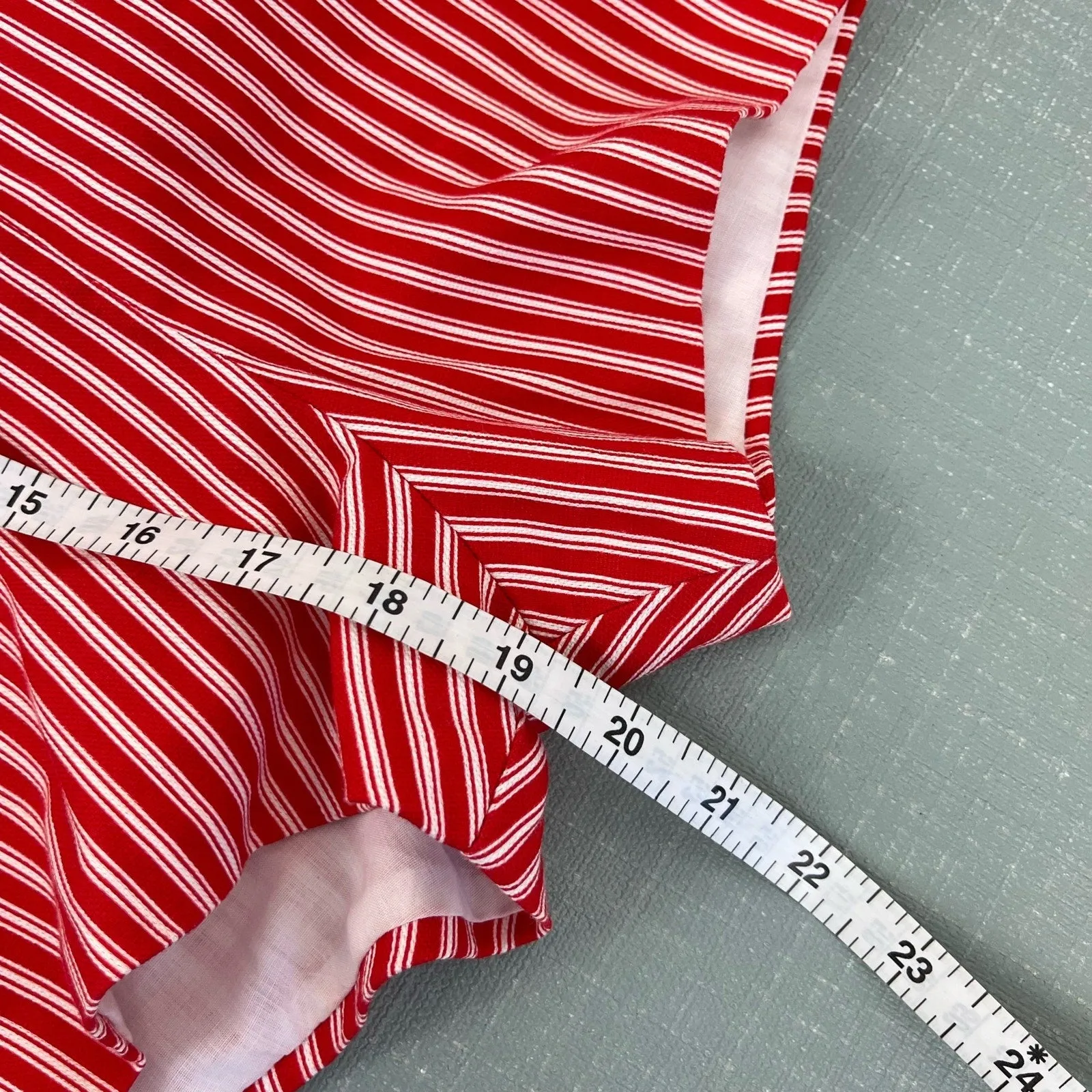 Vintage Saks Fifth Avenue Red Striped Shortall Romper Set 4T