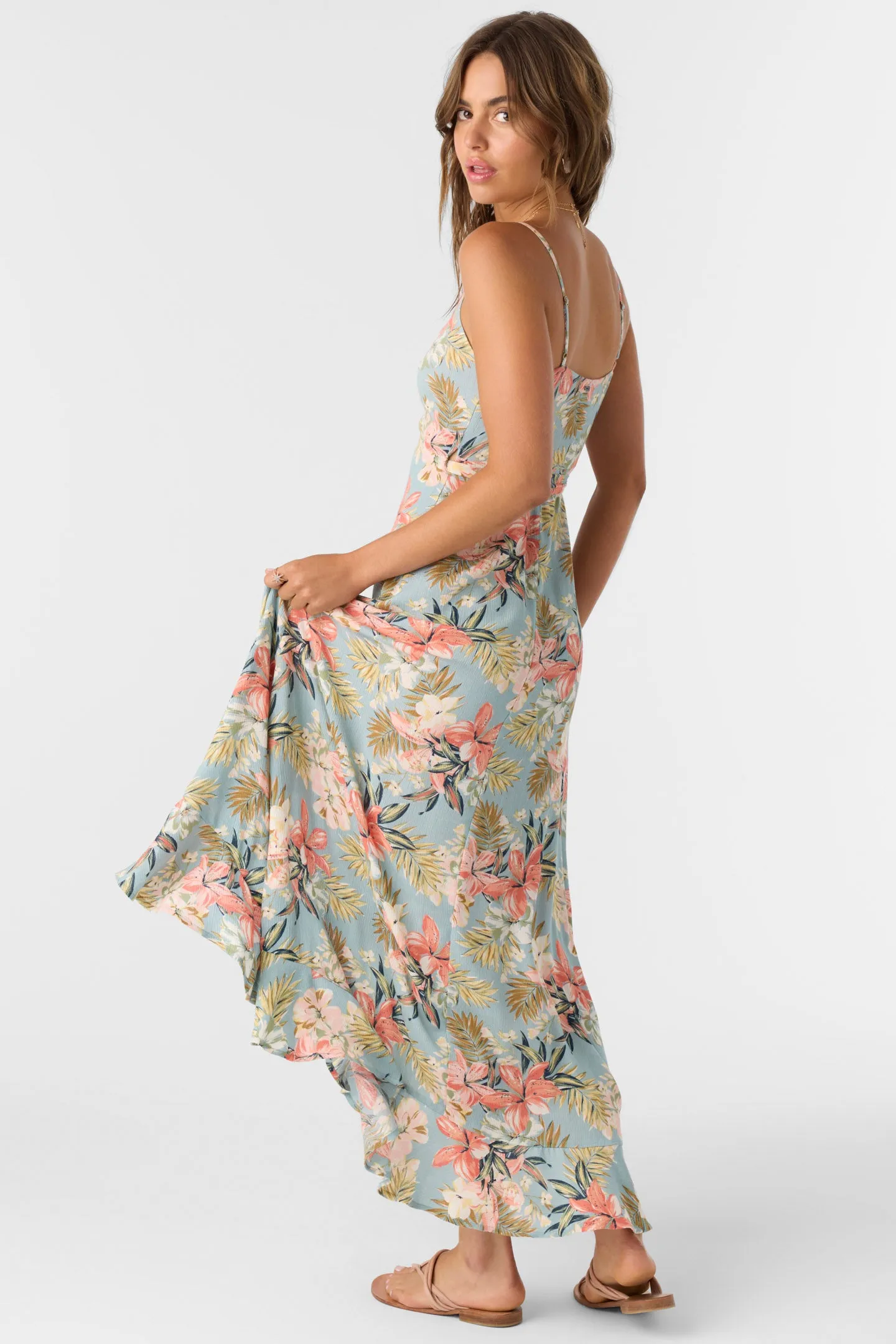 VIOLA PUNTA TROPICAL WRAP MAXI DRESS