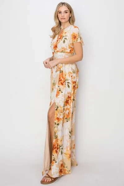 Womens Short Sleeve Maxi Dress