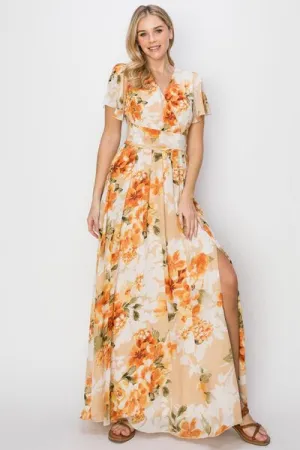 Womens Short Sleeve Maxi Dress